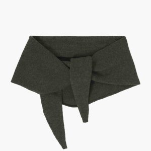 Cashmere Triangle Scarf - Dusty Olive