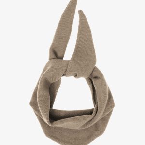 Merino Wool Triangle Scarf - Bamboo Beige
