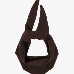 Merino Wool Triangle Scarf - Coffee Brown