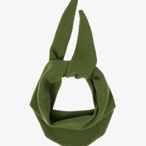 Merino Wool Triangle Scarf - Fern Green