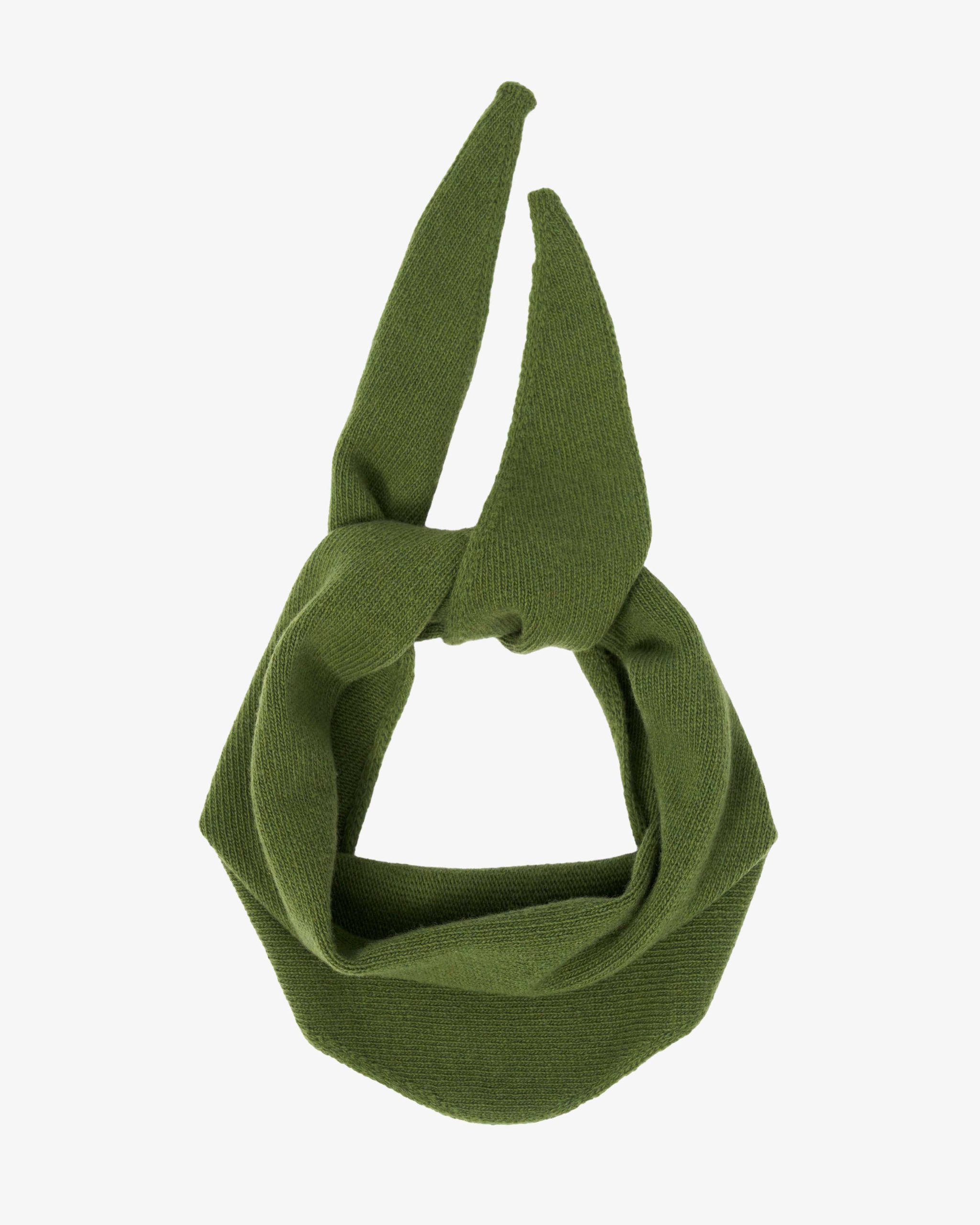 Merino Wool Triangle Scarf - Fern Green