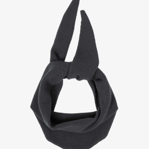 Merino Wool Triangle Scarf - Lava Grey