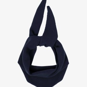 Merino Wool Triangle Scarf - Marine Blue