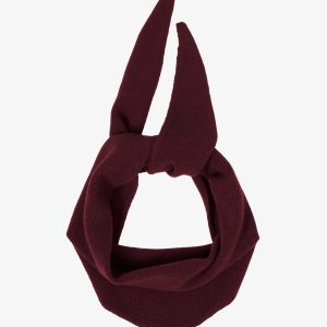 Merino Wool Triangle Scarf - Oxblood Red