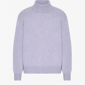 Merino Wool Turtleneck - Soft Lavender