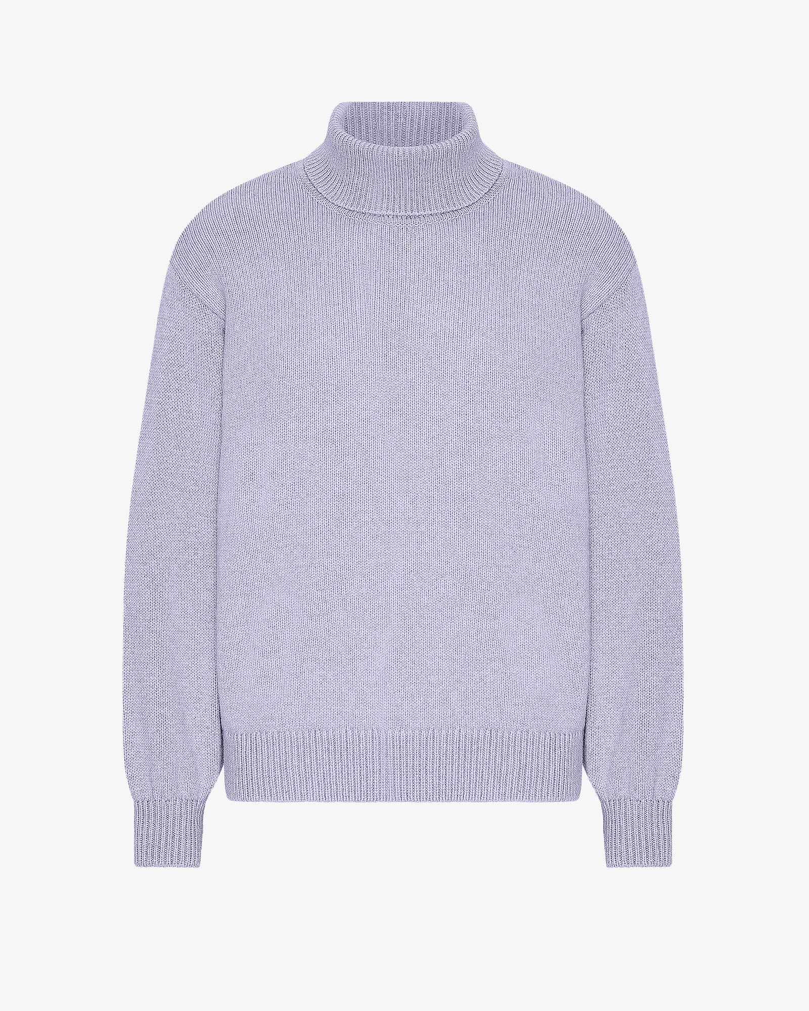 Merino Wool Turtleneck - Soft Lavender