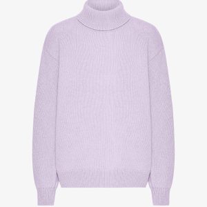 Merino Wool Turtleneck - Soft Lavender